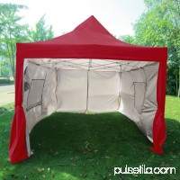 Quictent Privacy 10x15 EZ Pop Up Canopy Party Tent Gazebo 100% Waterproof with Sides and Mesh Windows Green   